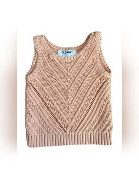 Old Navy Orange Chevron Knit Vest